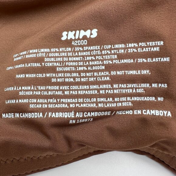 SKIMS Smoothing Intimates Full Coverage Lightly Lined Bra, Size 42DDD, Jasper - Picture 7 of 11